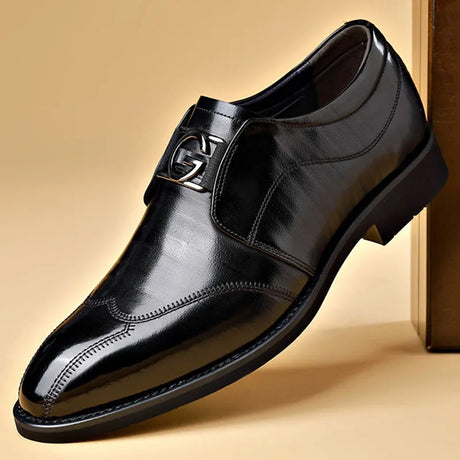 Hjemix | Herresko i lær Stilige herresko Spisse Oxford bryllups lær herresko Gentlemans kontorsko