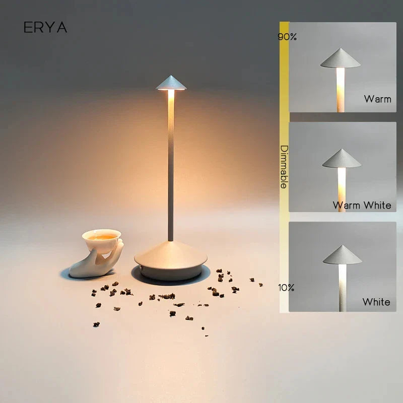 Hjemix | Oppladbar Bordlampe Kreativ Spisestue Berøring Led Pina pro Bordlampe Hotell Bar Kaffe Skrivebordslampe Dekorativ Skrivebordslampe