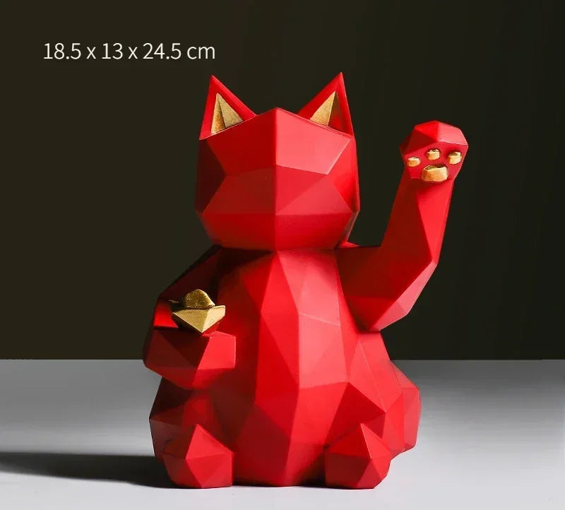 Hjemix | Nordisk Minimalisme Geometri Lykke Katt Statuer