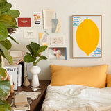 Hjemix | Sitroner / Blå Stol Lerretsutskrift