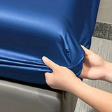 Hjemix | SatinDreams Luksus Fitted Ark | Silke Satin Sengark | Pustende & Kjølende | Rynkefri | Lett å Ta Vare på