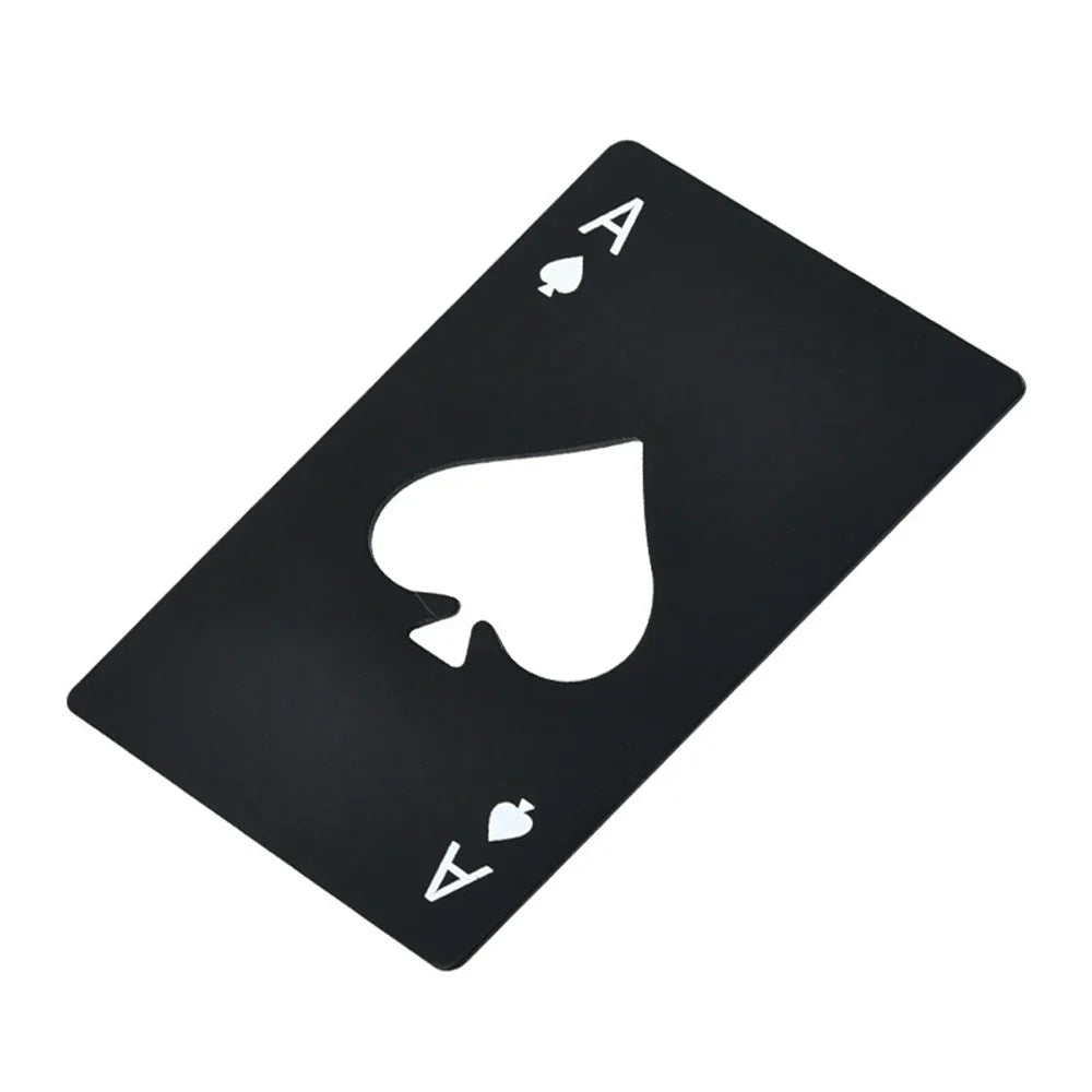 Hjemix | Kreativ Poker flaskeåpner: Rustfritt stål kredittkortstørrelse - Bar- og restaurant-øltreverktøy gave