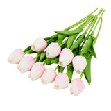 Hjemix | Kunstig Blomsterbukett med Tulipaner, Dekorasjon (10 Stykker)