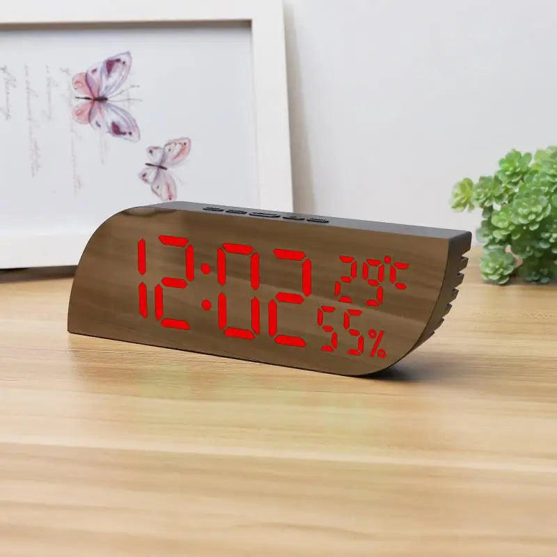 Hjemix | LED Digital Vekkerklokke med Dobbelt Skjerm & Ubegrenset Snooze