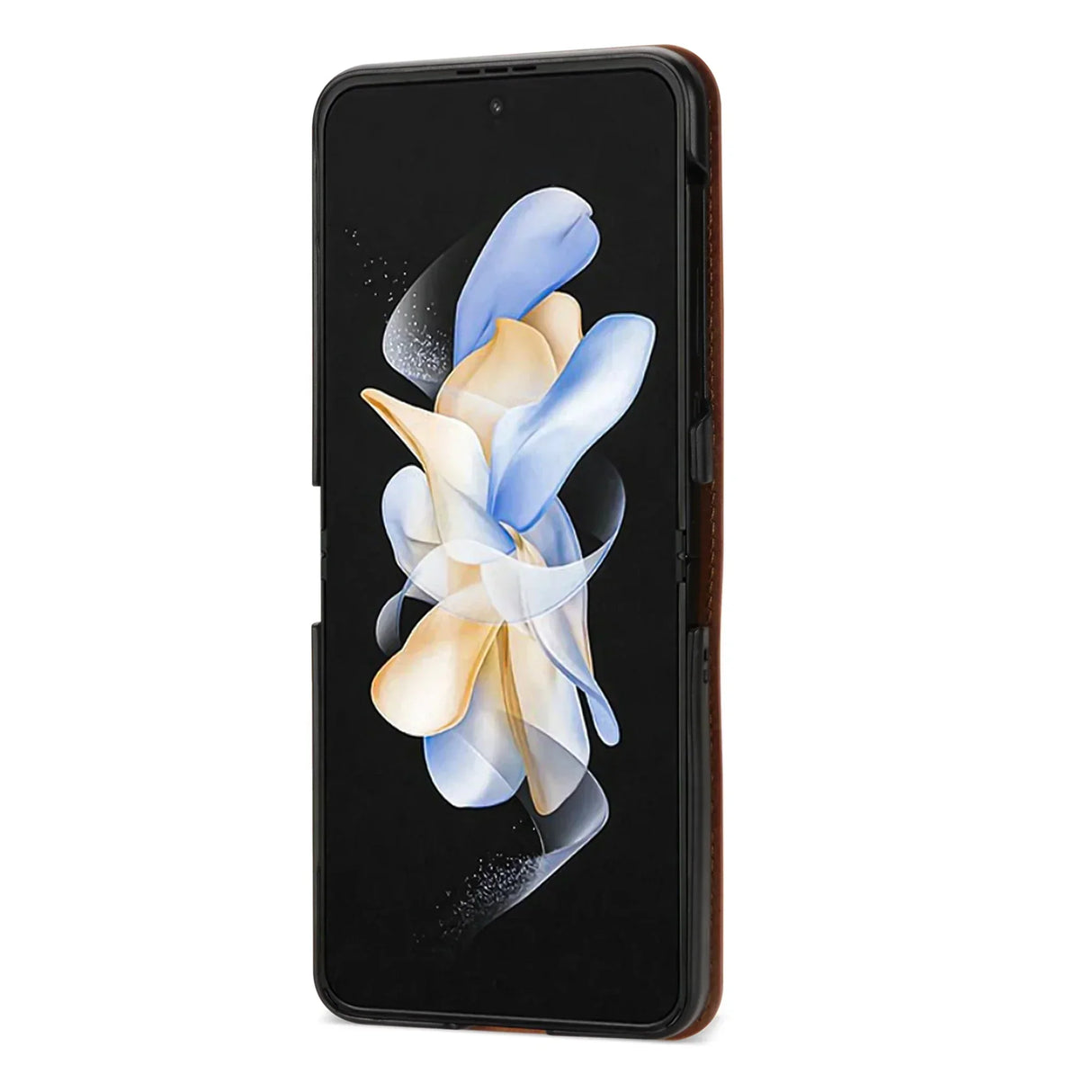 Hjemix | Lær lommebokdeksel for Samsung Galaxy Z Flip-serien