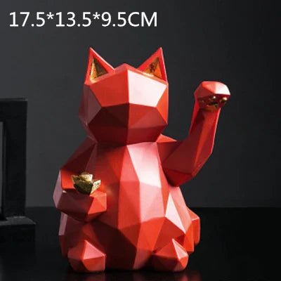 Hjemix | Nordisk Stil Geometrisk Lykke Katt