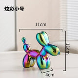 Hjemix | Nordisk Keramisk Ballonghund Skulptur Gull Dyre Dekorasjoner Statue Stue Ornament Kreativ Skrivebord Ornament Hjem Dekor