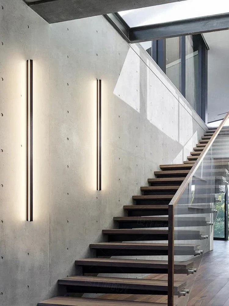 Hjemix | NeroEdge SleekLine Vanntett LED Vegglampe – Moderne Utendørslampe i Svart
