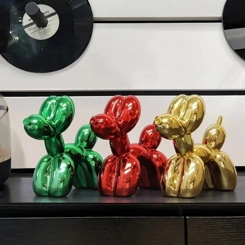 Hjemix | Nordisk Ballonghund Skulptur Harpiks Dyreskulptur Kunst Skulpturer og Figurer Håndverk Hjem Innredning Rom Desktop Tilbehør