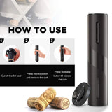 Hjemix | Elektrisk korketrekker - Automatisk korketrekker med stativ, folieåpner og ølboksåpner - Kjøkken- og bar-boksåpner