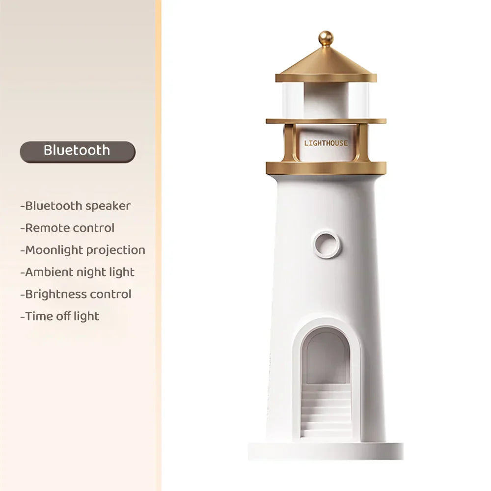 Hjemix | Lighthouse Ambient lys Bluetooth Musikk Dimmer Projektion