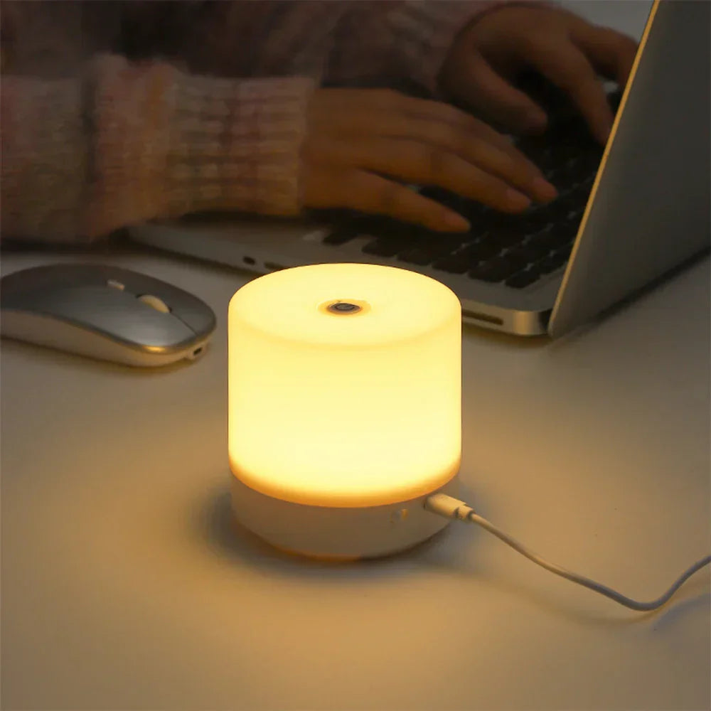 Hjemix | Kreativ USB Nattbordlampe - Touch-Dimming LED Nattlys for Soverom & Studenthybel