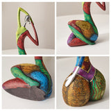 Hjemix | Ins Abstrakt Kunst Kvinne Skulptur Figurer For Interiør Harpiks Statuett Farge Moderne Hjem Decor Dekorative Figurer Gaver