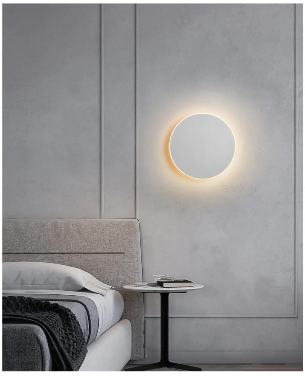 Hjemix | Moderne rund LED vegglampe for stilfull ambient belysning