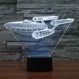 Norvo | Lumora 3D Star Trek Enterprise Ship LED Lampe - Flerfarget optisk illusjonslys