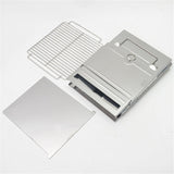 Hjemix | Bærbar Rustfritt Stål Sammenleggbart Grill Kullgrill Grill Utendørs Camping Vedovn