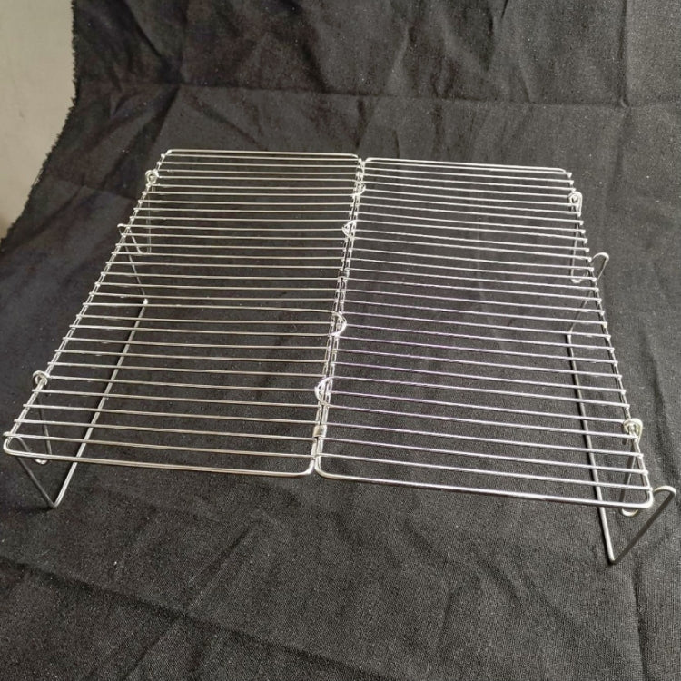 Hjemix | Bærbar Grill Camping Rustfritt Stål Sammenleggbart Grill Tre Kull Grill