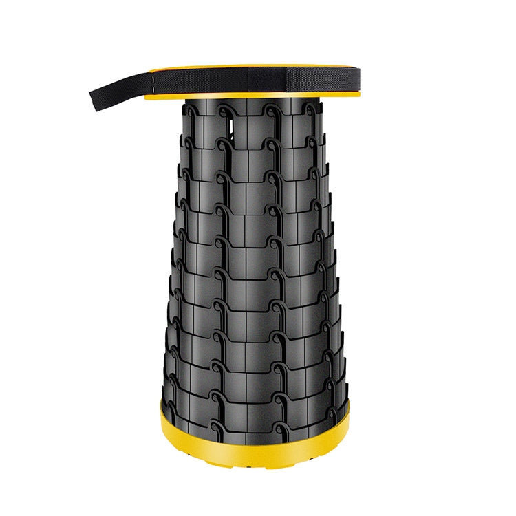 Hjemix | Utendørs Bærbar Sammenleggbar Teleskopisk Plaststol Camping Fiske Hage Stol (Gul)