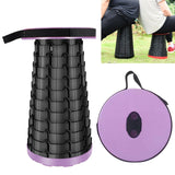 Hjemix | Utendørs Bærbar Sammenlegbar Teleskopisk Plast Håndverker Camping Fisking Hage Stol (Lilla)