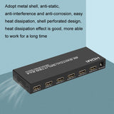 Hjemix | FJGEAR FJ-4K204 2 In 4 Out HD 4K Audio HDMI Switch Distributor, Plug type: EU plug