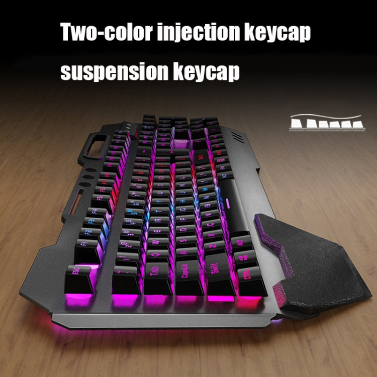 Hjemix | K680 RGB Oppladbart Gaming Trådløst Tastatur og Mus Sett (Svart)