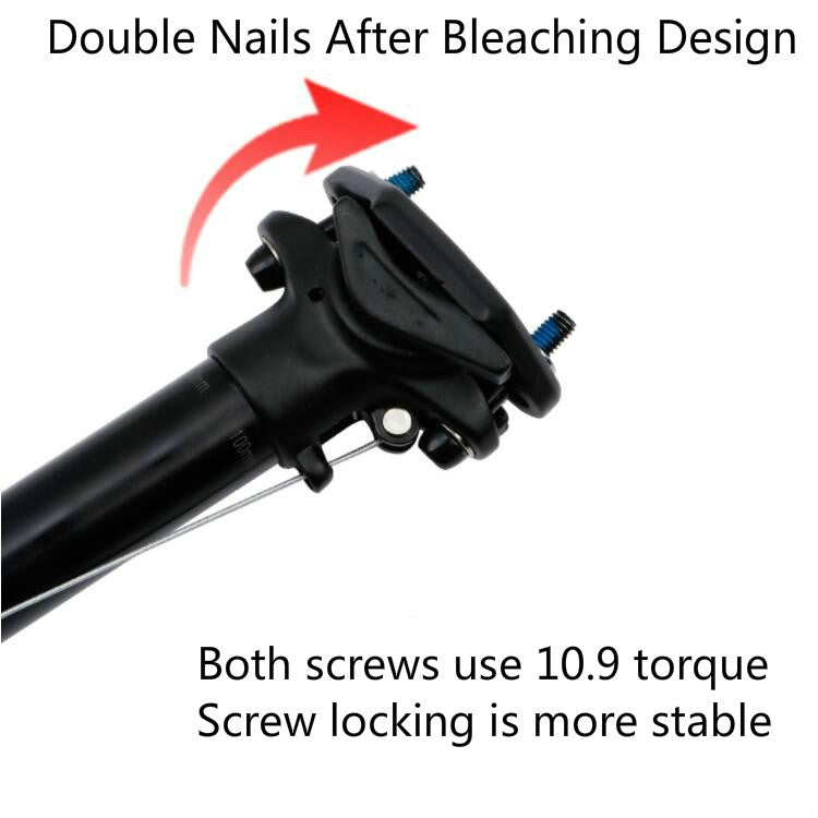 Hjemix | ZOOM Sykkel Kabel Kontrollert Hydraulisk Fjæring Setepinne Terrengsykkel Setepost, Størrelse: 30.9mm, Spesifikasjon: 400mm Intern Kabling