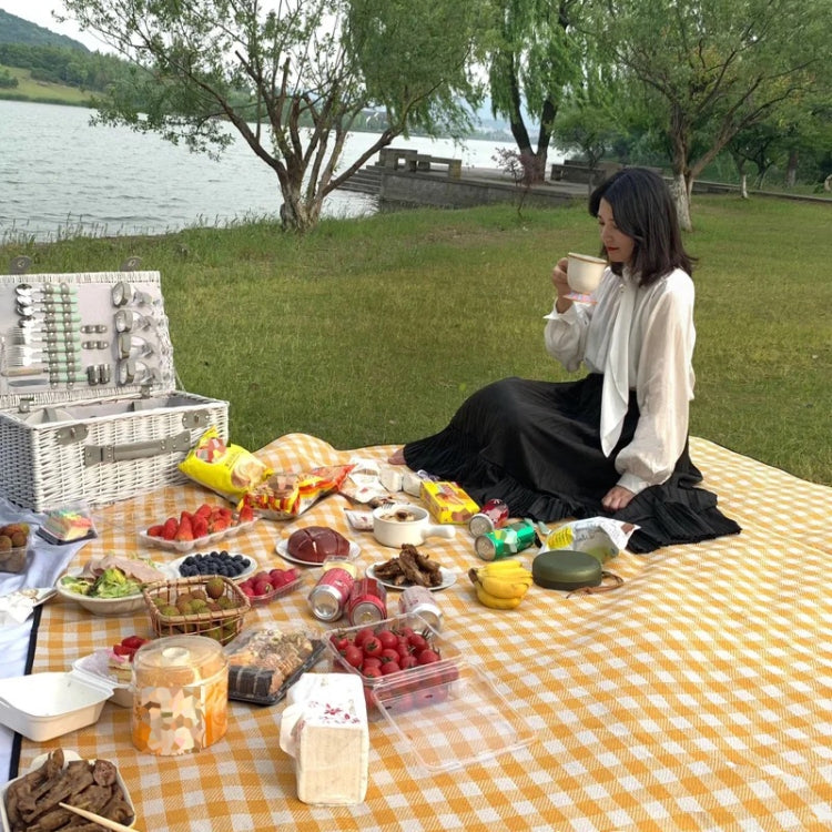 Hjemix | FP1409 6mm Tykkelse Fuktbestandig Strandmatte Utendørs Camping Teltmatte Uten Bæreveske, Størrelse: 150x200cm (Neon)