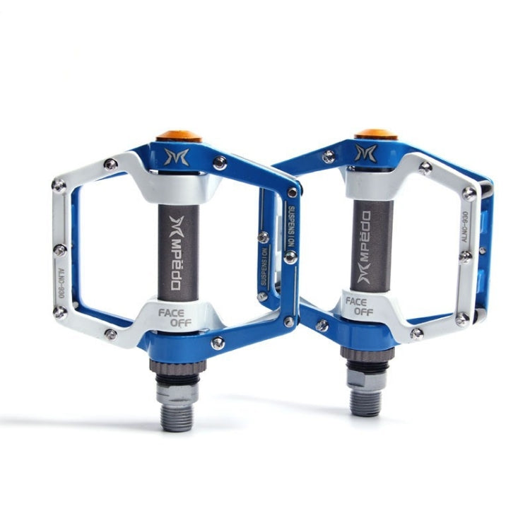 Hjemix | MPEDA Terrengsykkel Plattform Pedal Ultra-Lett Aluminiumlegering Non-Slip Plattform Pedal, Størrelse: 930(Hvit Blå)