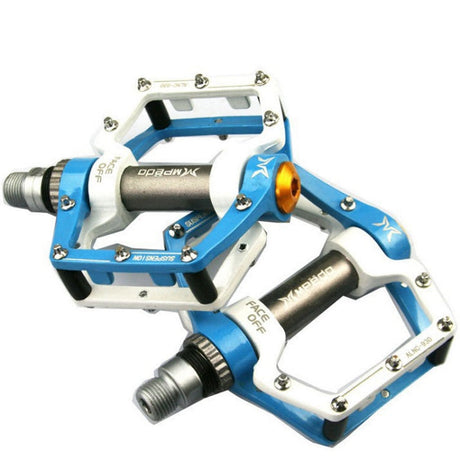 Hjemix | MPEDA Terrengsykkel Plattform Pedal Ultra-Lett Aluminiumlegering Non-Slip Plattform Pedal, Størrelse: 930(Hvit Blå)