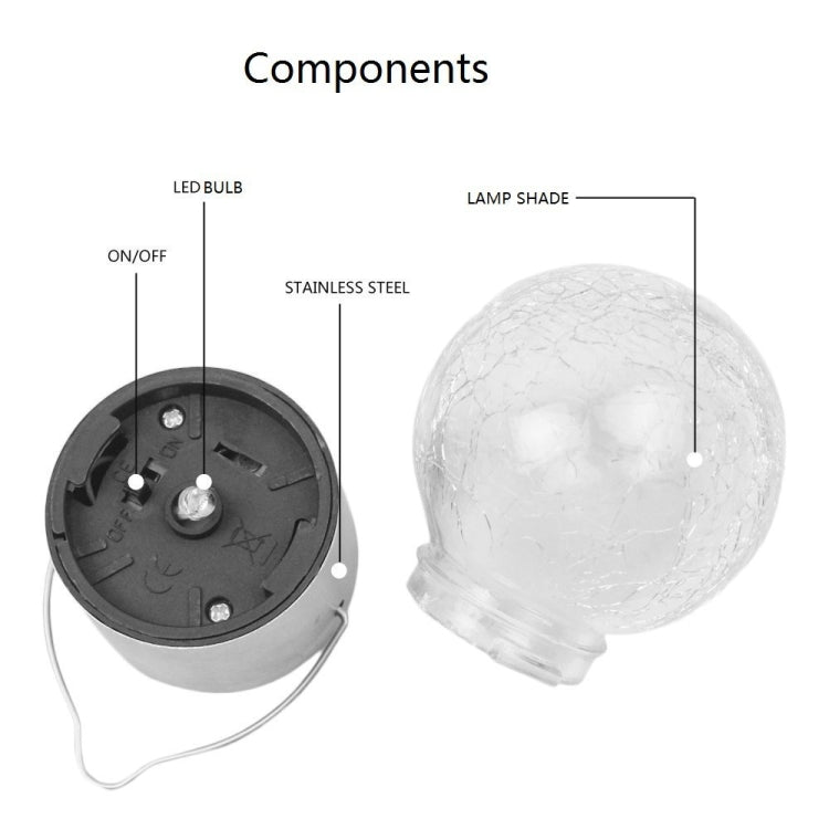 Hjemix | 12 PCS Snap Ball Solar Chandelier Utendørs Hage Gårdsplass Ferie Dekorativ Lys med Klemme (Varm Hvit Lys)