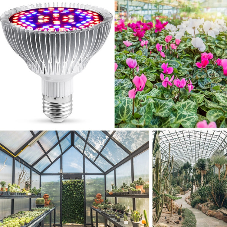 Hjemix | LED Plantevekstlampe Fullspekter E27 Plantefyllingslys, Effekt: 30W 40 Lampeperler