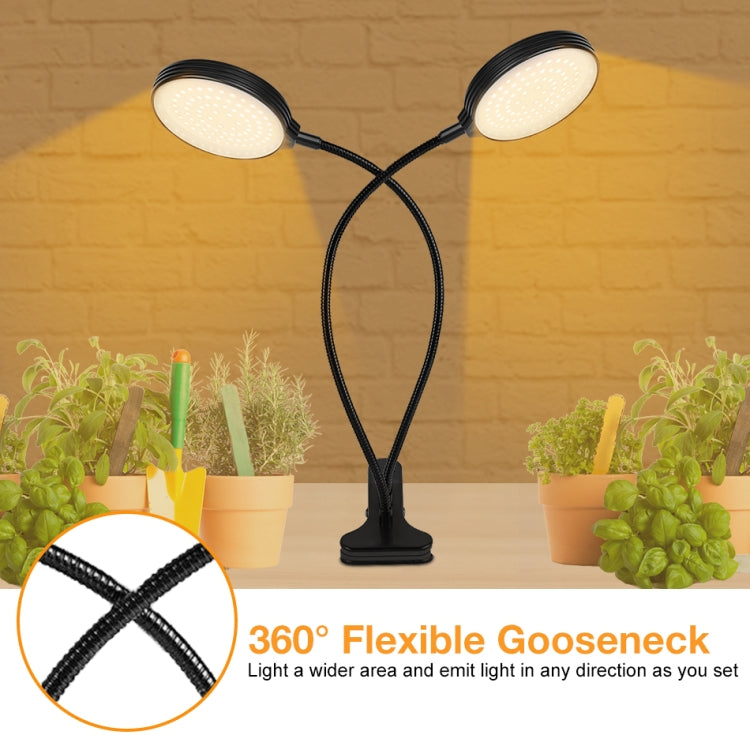 Hjemix | LED Plantevekstlamper USB Fjernkontroll Klemme Vanntett Fullspektrum Naturlig Hvit Spireplante Lys, Effekt: 60W Fire Hoder
