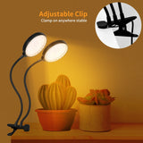 Hjemix | LED Plantevekstlamper USB Fjernkontroll Klemme Vanntett Fullspektrum Naturlig Hvit Spireplante Lys, Effekt: 60W Fire Hoder
