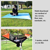 Hjemix | Strut-Mosquito-net-hammock Diamond-Sunshade-Set Outdoor Camping Automatic Quick-Open Anti-Mosquito-net-Hammock-Set (Hæralm Green)