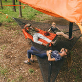 Hjemix | 2.8 m Familie Utendørs Bærbar Lufttelt Multi-Person Camping Trekant Hengekøye (Svart)