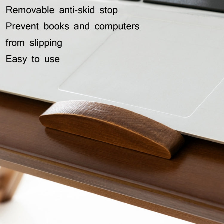 Hjemix | 741ZDDNZ Bruk av seng Foldbar Høydejusterbart Laptopbord Hybel Studiebord, Spesifikasjon: Klassisk Te Farge 64cm Tykkelse Bambus