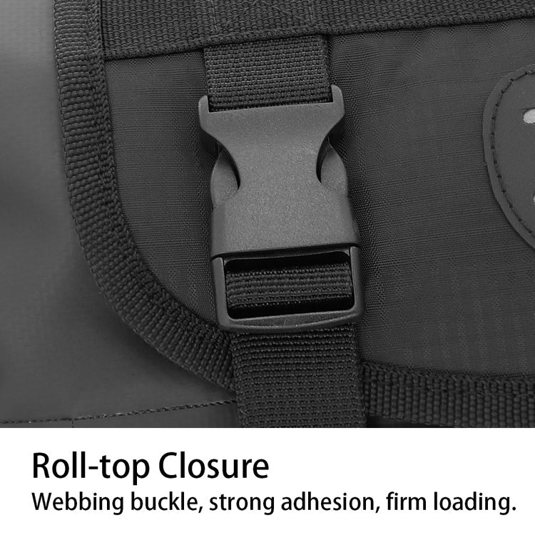 Hjemix | SAHOO 11L Forstørret Sykkel Frontveske Terrengsykkel Klemme Mesh vanntett og slitesterk Styreveske (Svart)