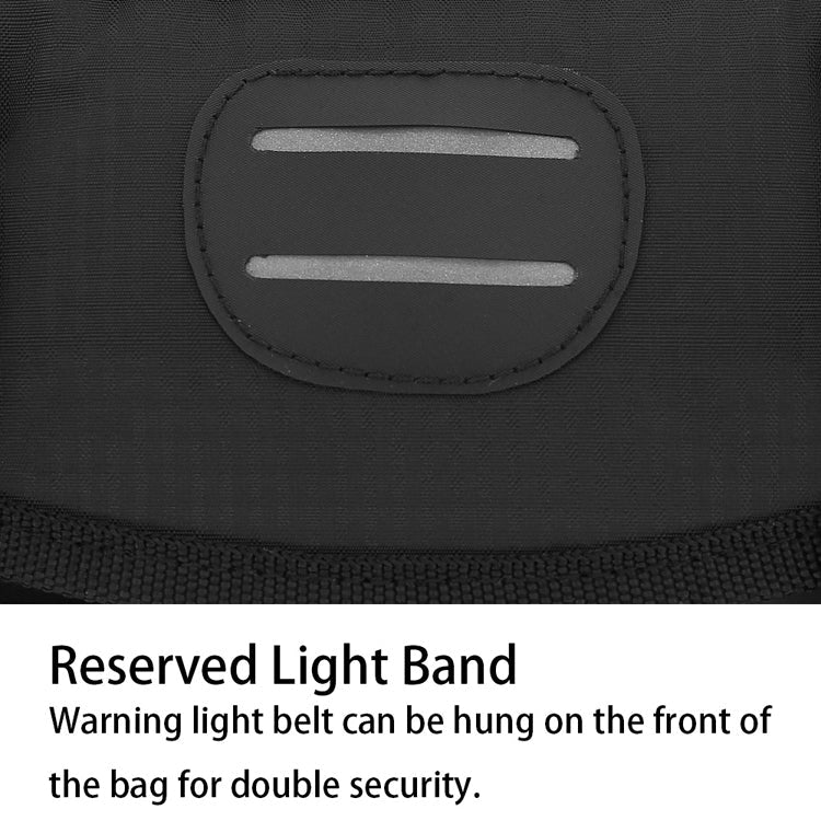 Hjemix | SAHOO 11L Forstørret Sykkel Frontveske Terrengsykkel Klemme Mesh vanntett og slitesterk Styreveske (Svart)