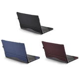 Hjemix | For Samsung Galaxy Book Pro 13.3 Tommer Lær Laptop Anti-Fall Beskyttelsesveske med Stativ (Svart)