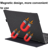 Hjemix | For Samsung Galaxy Book 3 360 13.3 tommers lær laptop anti-fall beskyttelsesetui med stativ (Svart)