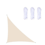 Hjemix | Trekantet Utendørs Hage Solseil vanntett UV-bestandig, størrelse: 3m x 4m x 5m (Beige)