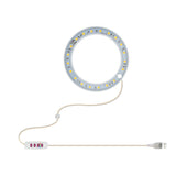 Hjemix | LED Plantevekstlampe Full Spektrum Intelligent Tidtaker Innendørs Fylllys Ring Plante Lampe, Effekt: En Hode (Solskinn)