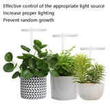 Hjemix | LED Plantevekstlampe Full Spektrum Intelligent Tidtaker Innendørs Fylllys Ring Plante Lampe, Effekt: En Hode (Solskinn)