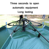 Hjemix | TC-014 Utendørs Strand Reise Camping Automatisk Vår Multi-Person Telt For 3-4 Personer (Grønn+Matte+Hengekøye)