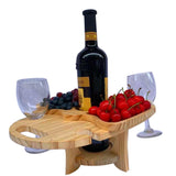 Hjemix | Utendørs Piknikbord Tre Sammenleggbar Vin Kjøler (Tre Farge)