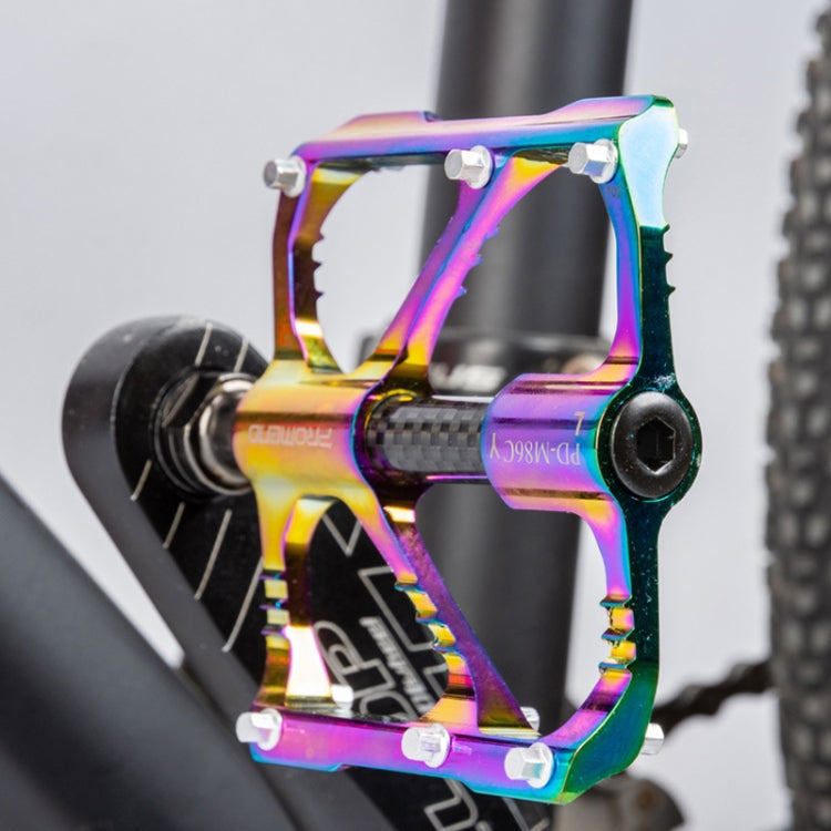 Hjemix | 1 Sett PROMEND Tre Peilin Lagre Aluminiumlegering CNC Sykkel Fargerike Pedaler PD-M86CY
