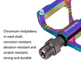 Hjemix | 1 Sett PROMEND Tre Peilin Lagre Aluminiumlegering CNC Sykkel Fargerike Pedaler PD-M86CY