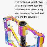 Hjemix | 1 Sett PROMEND Tre Peilin Lagre Aluminiumlegering CNC Sykkel Fargerike Pedaler PD-M86CY