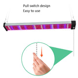 Hjemix | LED vekstlampe full spekterplante lys rør, Stil: Liten dobbel rad 100 cm (EU-plugg)