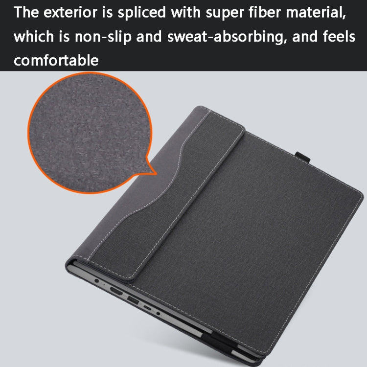 Hjemix | 13,5 tommers multifunksjonell PU-læremappe for Microsoft Surface Laptop 1/2/3/4 (Blå)